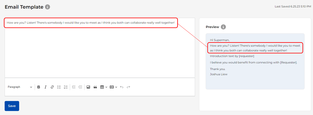 Email Template